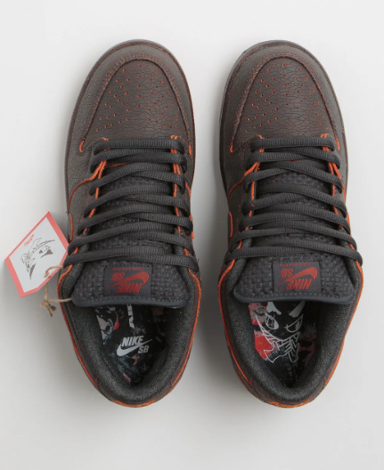 Nike SB Dunk Low Pro Premium 'Krampus' Shoes - Dark Smoke Grey  Campfire Orange - Black