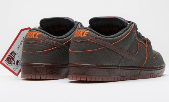 Nike SB Dunk Low Pro Premium 'Krampus' Shoes - Dark Smoke Grey  Campfire Orange - Black